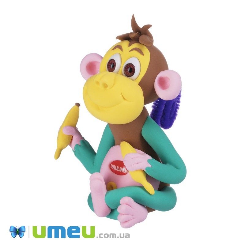 Маса для ліплення Paulinda Super Dough Monkey World мавпа з очима (DIF-043530)