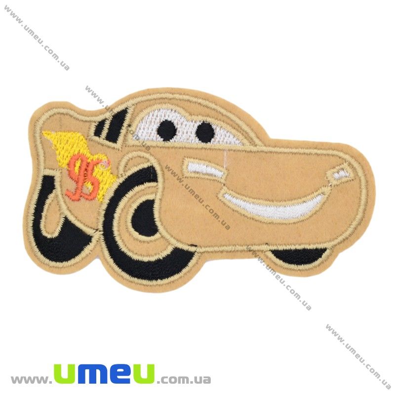 Термоаплікація дитяча Машинка бежева, 9х5 см (APL-016382)