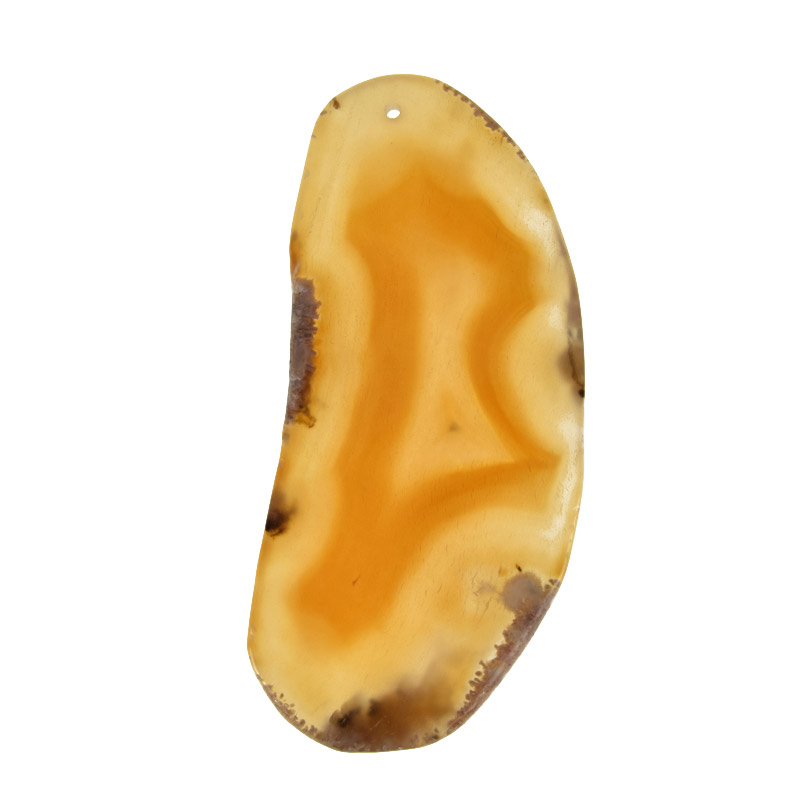 Зріз Агата, Коричневий, 89х40 мм (POD-014401)