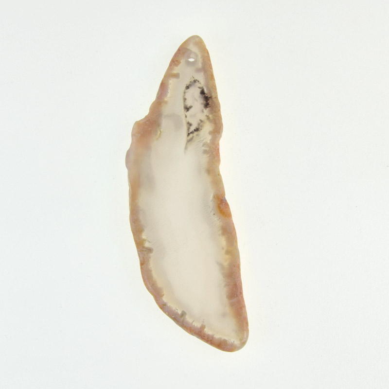 Зріз Агата, Сіро-коричневий, 77х25 мм (POD-032459)