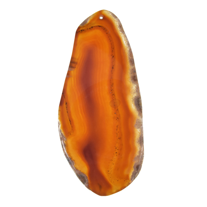 Зріз Агата, Червоно-коричневий, 101х47 мм (POD-011996)