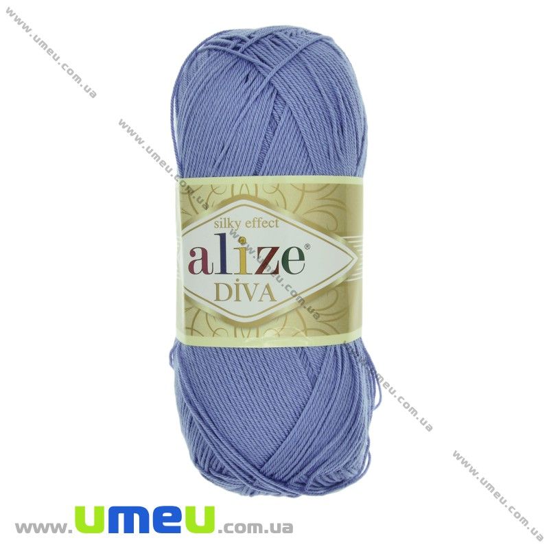 Пряжа Alize Diva 100 г, 350 м, Синя світла 347 (YAR-025133)