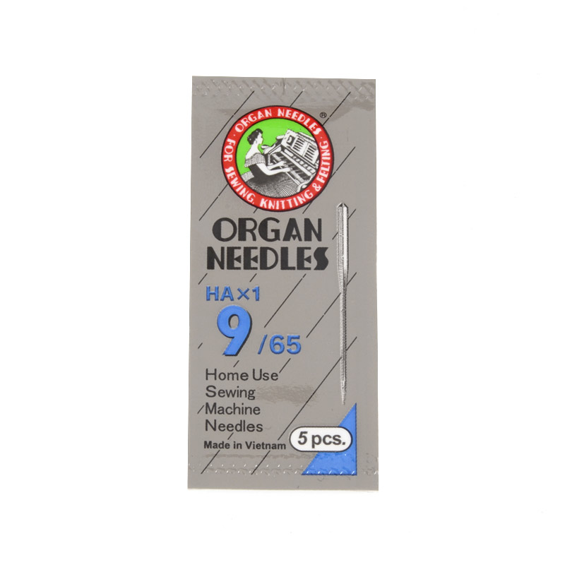 Голки ORGAN (В'єтнам) Універсал №65/9 для побутових швейних машин, 5 шт (SEW-054954)
