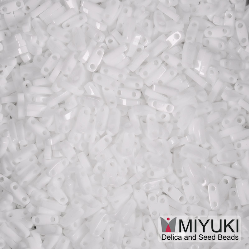 Бісер японський Miyuki QUARTER TILA №402, 5х1,2 мм, Білий (BIS-053267)