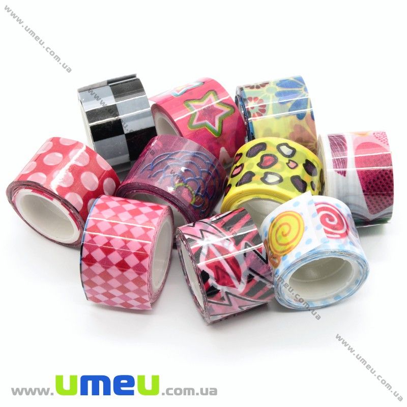 Декоративний скотч, Мікс, 12 мм (DIF-018137)