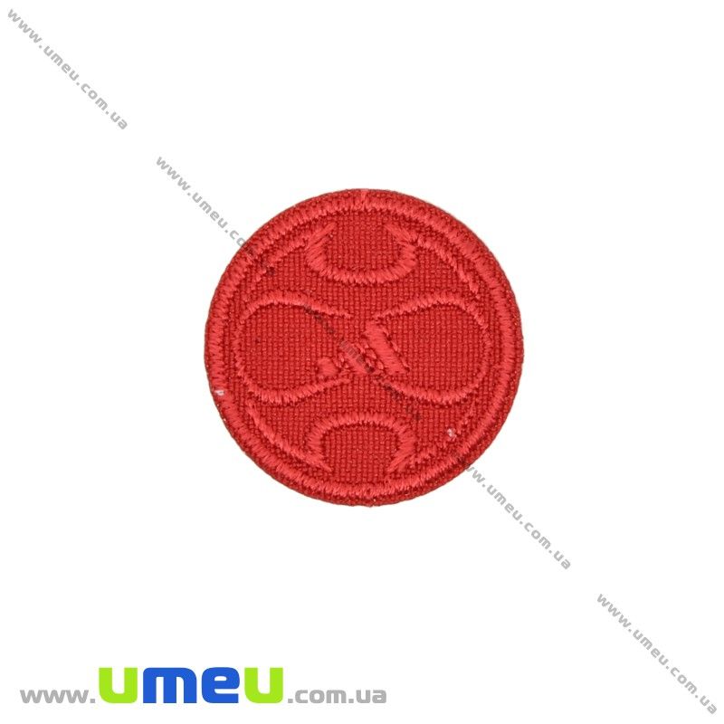 Термоаппликация Adidas круглая, 3 см, Красная (APL-031683)