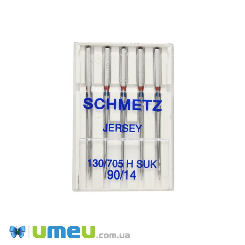 Голки SCHMETZ JERSEY(трикотаж) №90/14 для побутових швейних машин, 5 шт (SEW-047613)