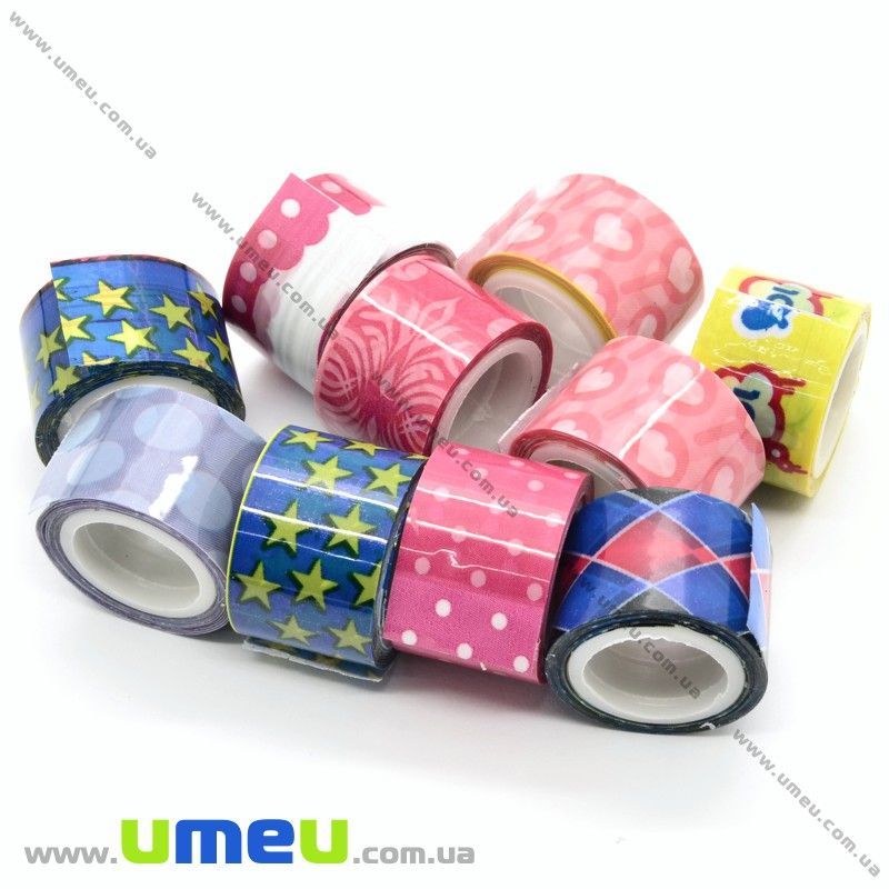 Декоративний скотч, Мікс, 12 мм (DIF-017943)
