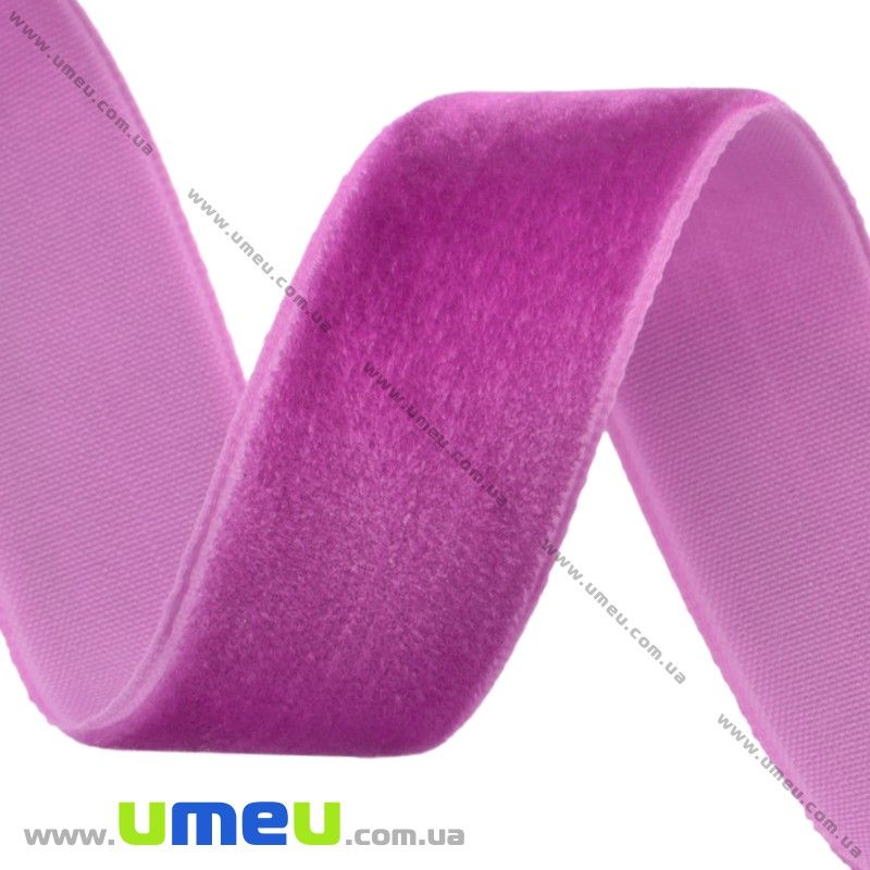 Стрічка оксамитова, 20 мм, Малинова (LEN-016625)