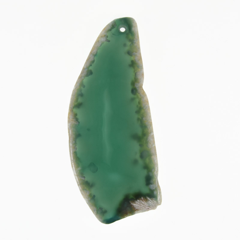 Зріз Агату, Зелений, 75х32 мм (POD-032478)
