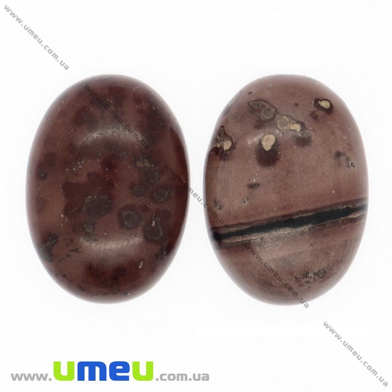 Кабошон нат. камінь Яшма, Овал, 25х18 мм (KAB-009424)