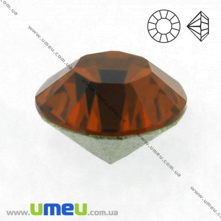 Стрази скляні конусні SS17 (4,0 мм), Коричневі темні (STR-012555)