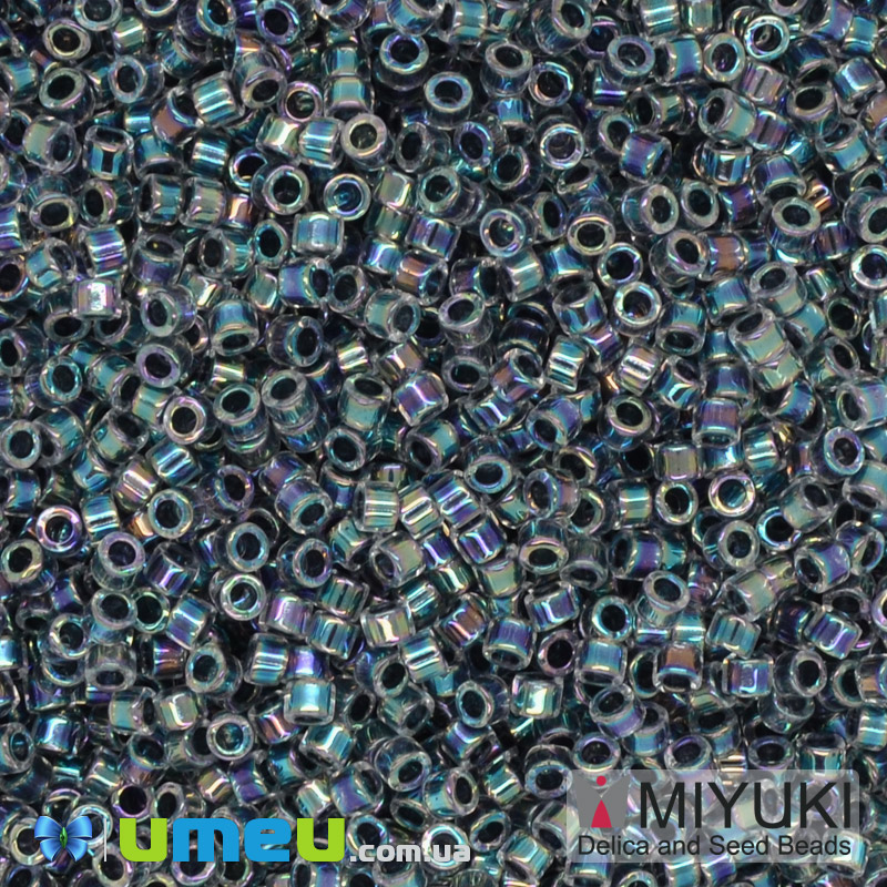 Бісер японський Miyuki Delica 11/0 DB086, Сіро-синій АВ (BIS-040016)