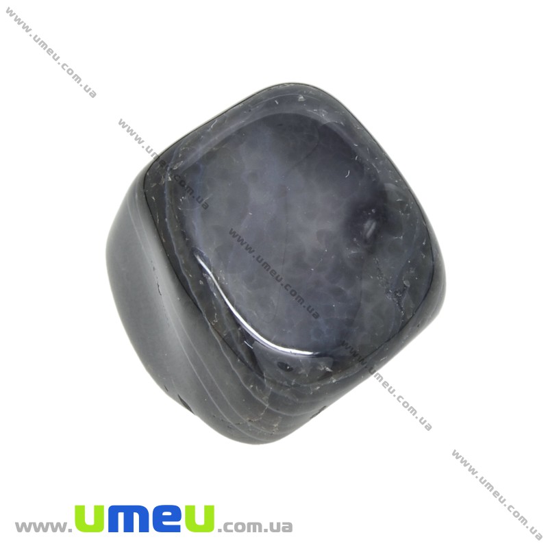 Галтовка Агат черный, 24х22х20 мм (POD-033265)