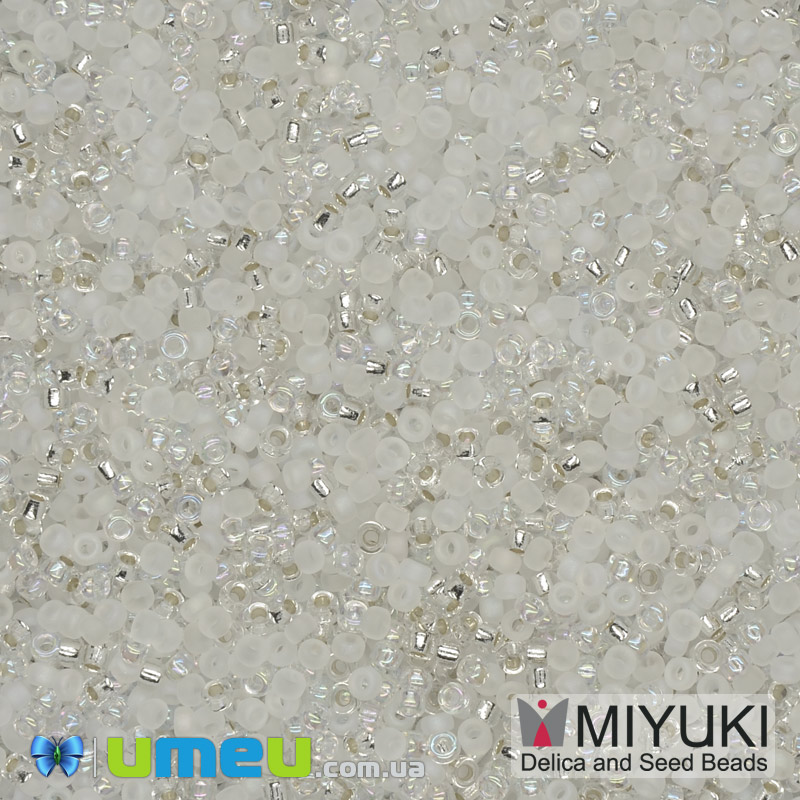 Бісер японський Miyuki круглий RR 15/0 №MIX48, Мікс білий (BIS-040550)