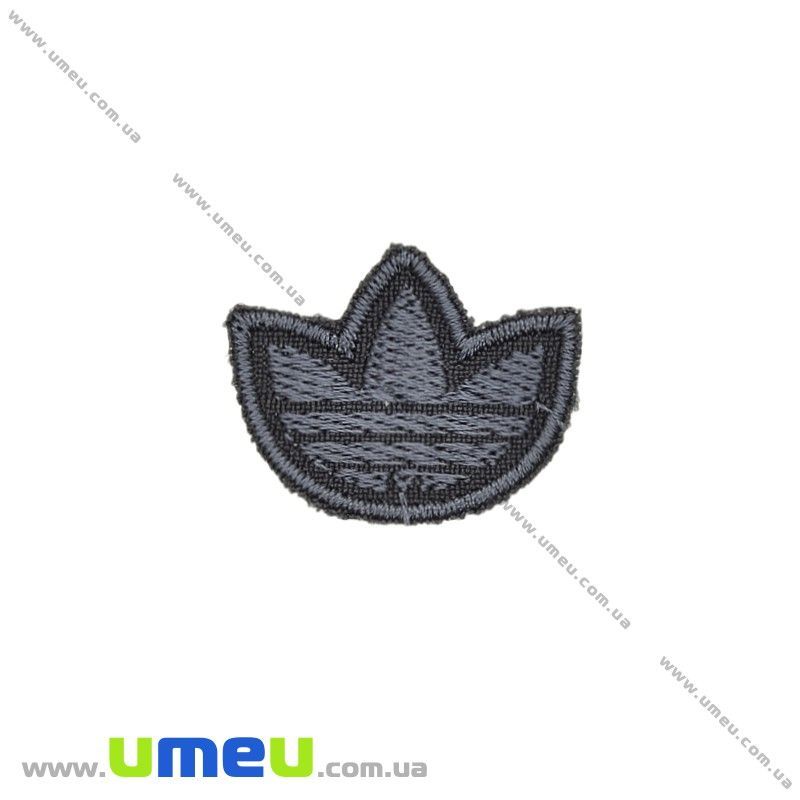 Термоаплікація Adidas, 3х2,5 см, Сіра (APL-024739)