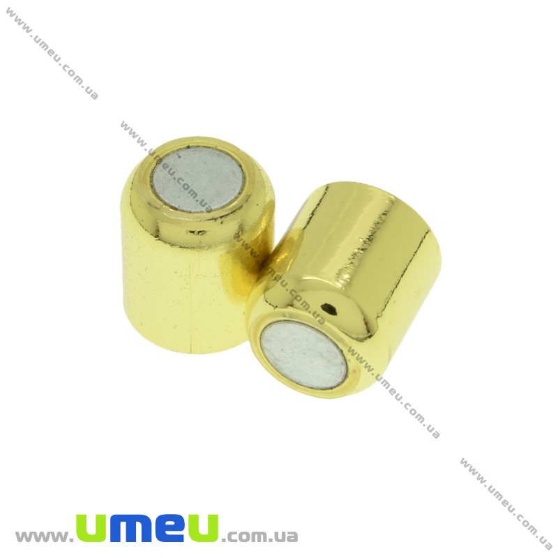 Замок магнітний для вклеювання шнура, Золото, 18х8 мм (ZAM-024233)