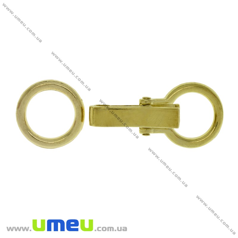 Замок металевий з кільцями, 60х23 мм, Золото (SEW-023986)