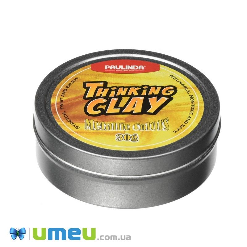 Розумний пластилін Paulinda Thinking Clay металік 30г (золотий) (DIF-043405)