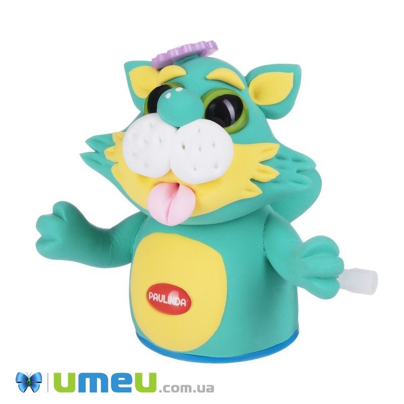 Маса для ліплення Paulinda Super Dough Circle Baby Кіт заводний механізм, зелений (DIF-043557)