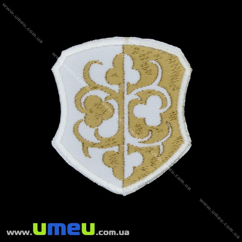 Термоаплікація Шеврон білий, 6х5 см (APL-029969)