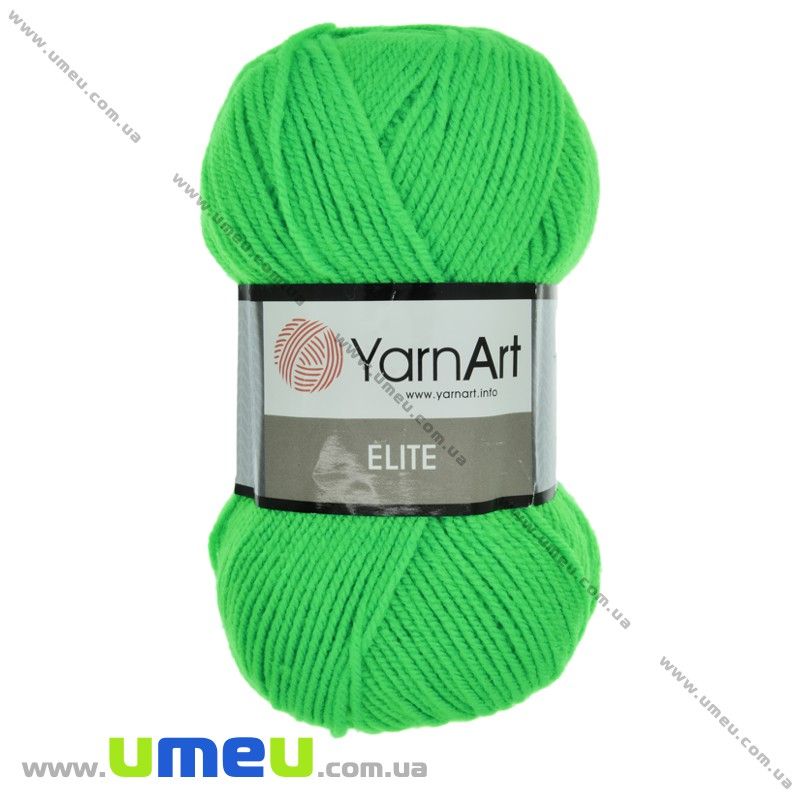 Пряжа YarnArt Elite 100 г, 300 м, Салатова 83 (YAR-023286)