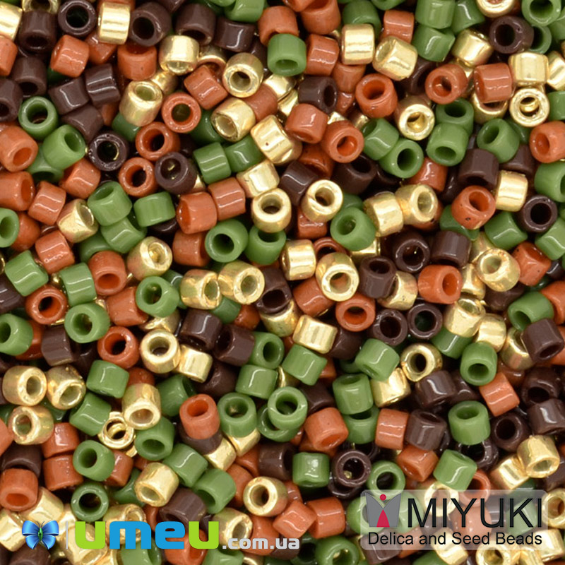 Бісер японський Miyuki Delica 11/0 DBmix46, Різнокольоровий (BIS-045230)