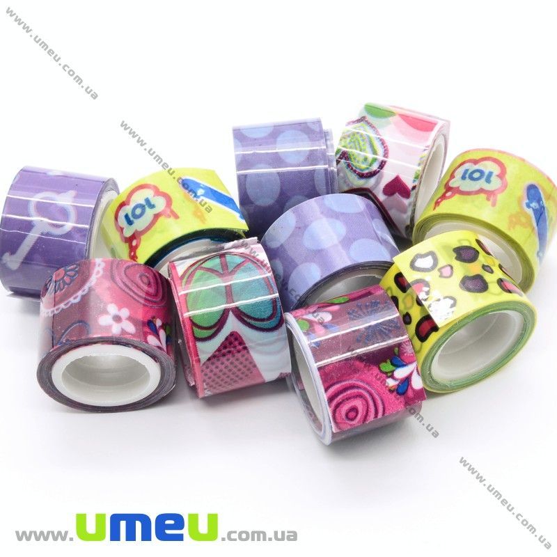 Декоративний скотч, Мікс, 12 мм (DIF-017938)