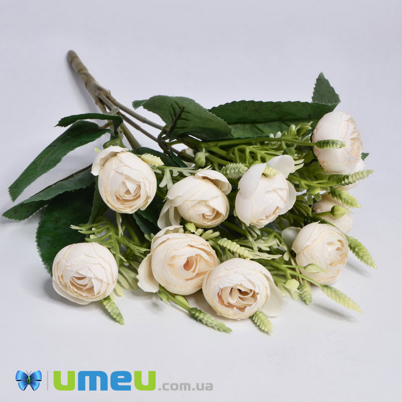 Букет камелии, 35 см, Кремовый (DIF-048326)