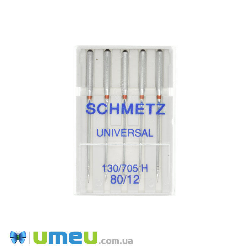 Голки SCHMETZ UNIVERSAL №80/12 для побутових швейних машин, 5 шт (SEW-043704)