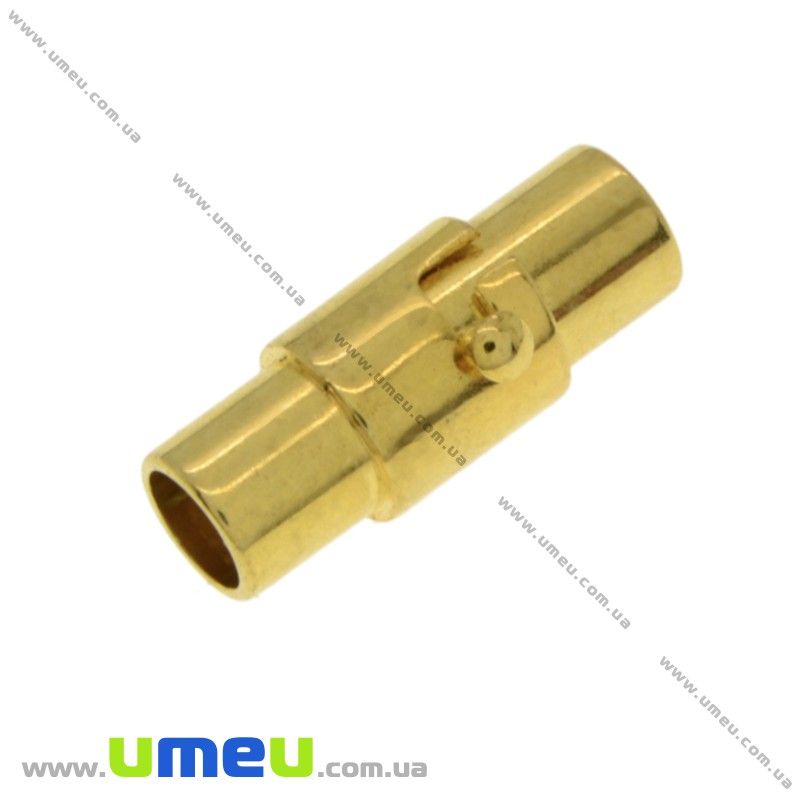 Замок магнітний для вклеювання шнура, Золото, 15х6 мм (ZAM-016967)