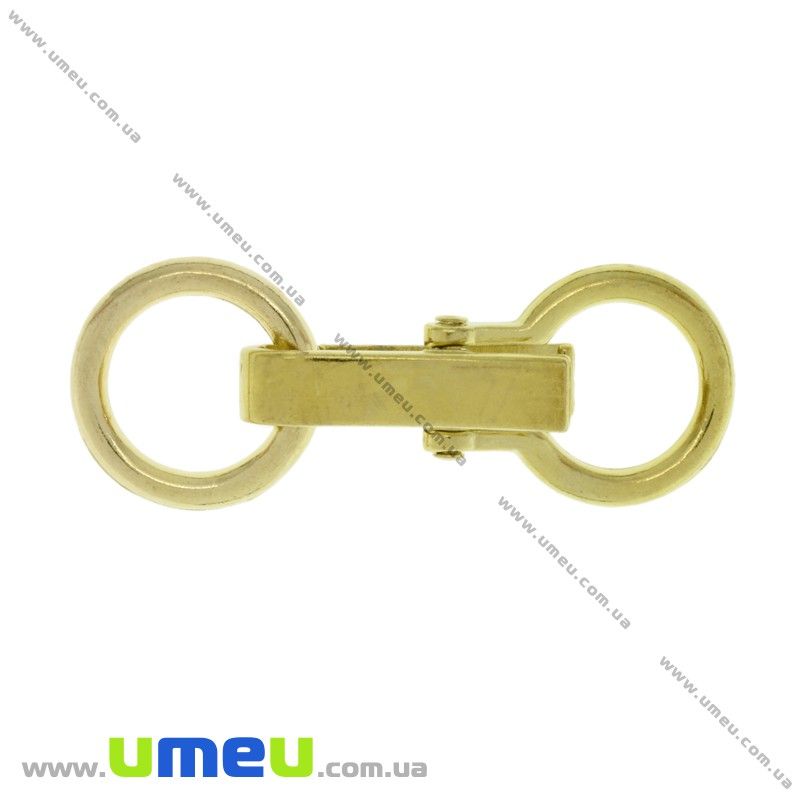 Замок металевий з кільцями, 60х23 мм, Золото (SEW-023986)