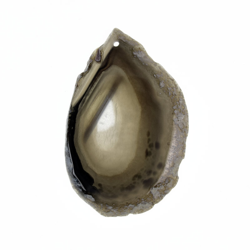Зріз Агату, Чорний, 67х44 мм (POD-020214)