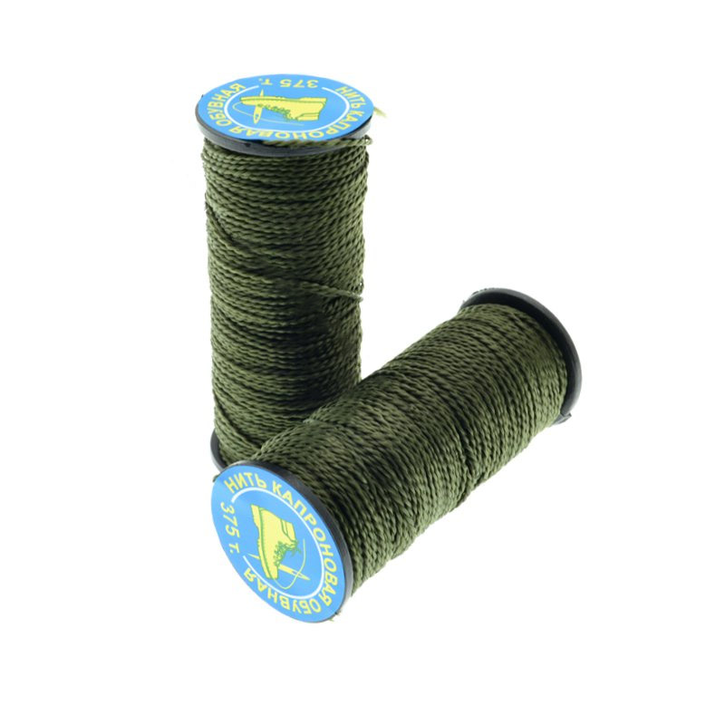 Нитка капронова (взуттєва) 375 т, Хакі, 20 м (MUL-017615)