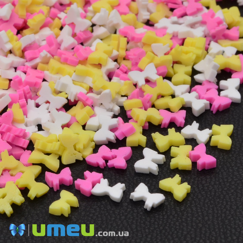 Слайсы FIMO Бантики микс, 5х4 мм (DIF-044208)