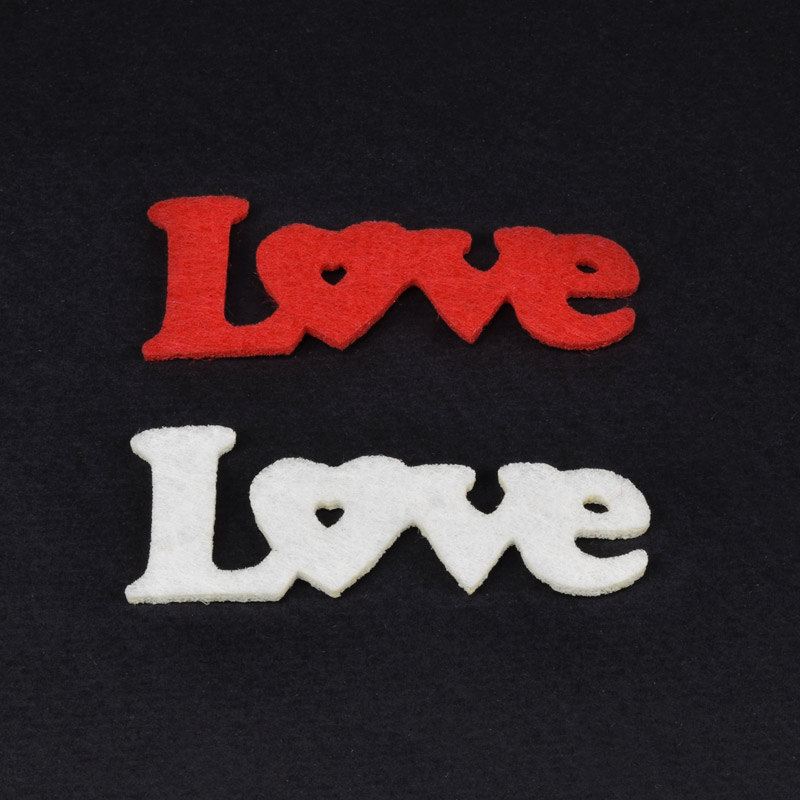 Декоративний виріб із фетру Слово "Love", 7х3 см, Мікс (FLT-057010)