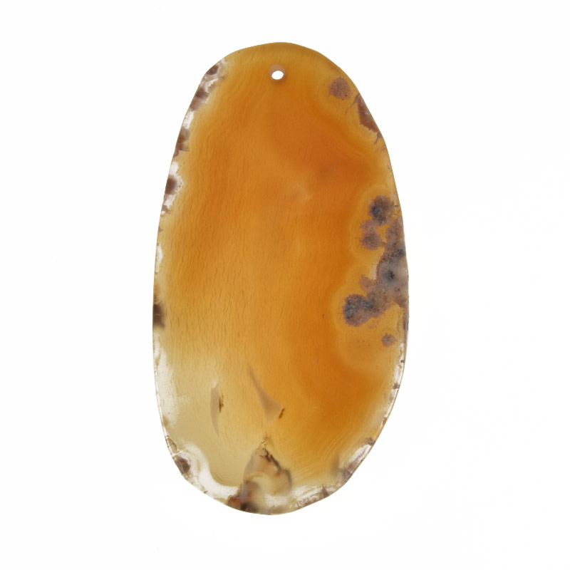 Зріз Агата, Коричневий, 70х38 мм (POD-032537)
