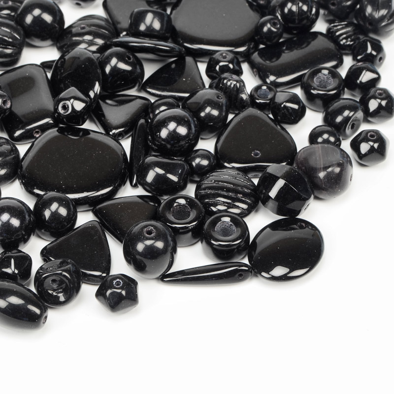 Намистини чеське скло Preciosa 92-Mix23-Black (BUS-036042)