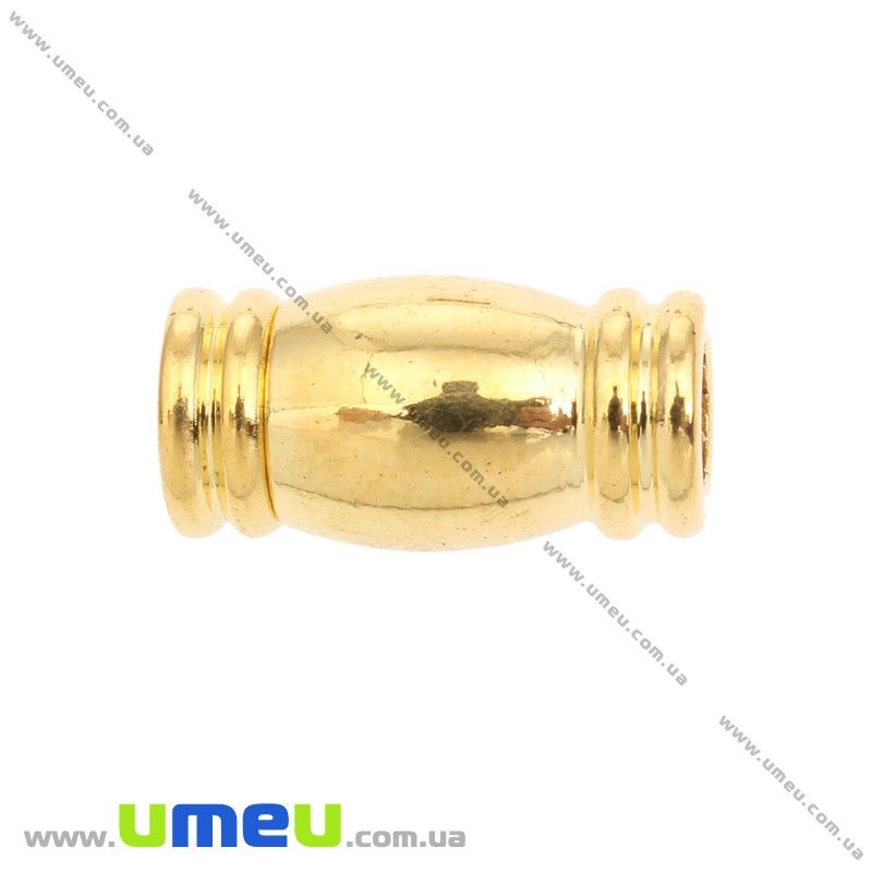 Замок магнітний для вклеювання шнура, Золото, 17х9 мм (ZAM-020091)