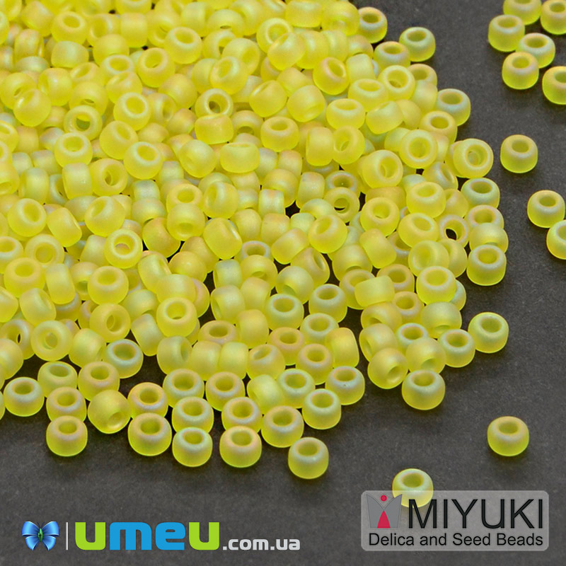 Бісер японський Miyuki круглий RR 11/0 №136FR, Жовтий матовий (BIS-043352)