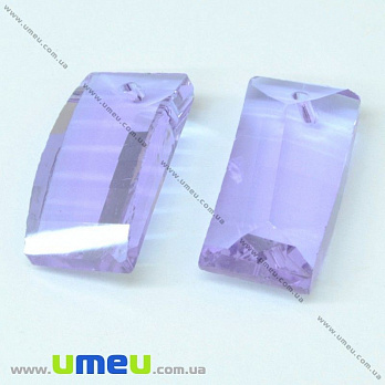[Архів] Підвіска скляна Crystallized, Violet, 20х10 мм, прямокутна (POD-000566)