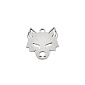 Підвіска з нерж. сталі Вовк, 16х15 мм, Темне срібло (STL-060708)