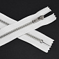 Блискавка брючна металева нероз'ємна, 18 см, Тип 4, Біла, Срібло (ZIP-060429)
