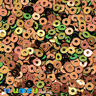 Паєтки Індія круглі плоскі, 2,5 мм, Коричнево-зелені АВ (PAI-037586)