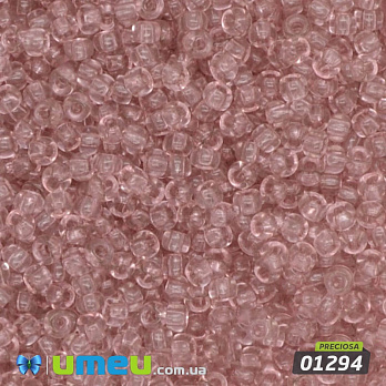 Бісер чеський №180/01294, Рожево-коричневий, Прозорий, 10/0 (BIS-019572)