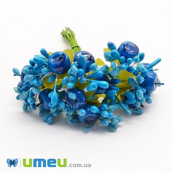 Тичинки на дроті з яблучком, Блакитні (DIF-044673)