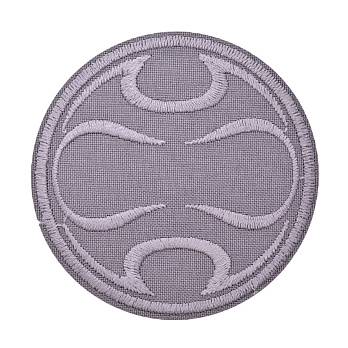 Термоаплікація Кругла, 7,5 см, Сіра (APL-053356)