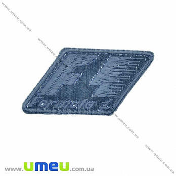 Термоаплікація F1, 5х3 см, Блакитна (APL-024714)