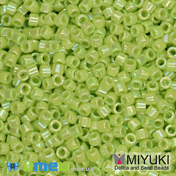 Бисер японский Miyuki Delica 11/0 DB169, Салатовый АВ (BIS-045205)