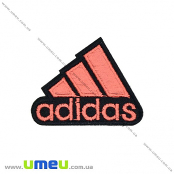 Термоаппликация Adidas, 5,5х4,5 см, Терракотовая (APL-029961)